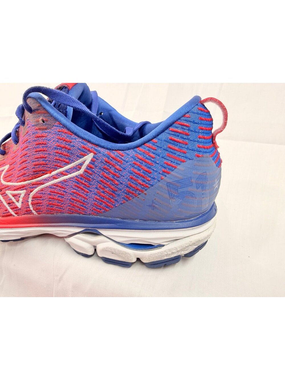 Mizuno Wave Rider 23 Womens Size 11.5 Red Blue Walking Running Shoes Sneakers - Picture 7 of 9